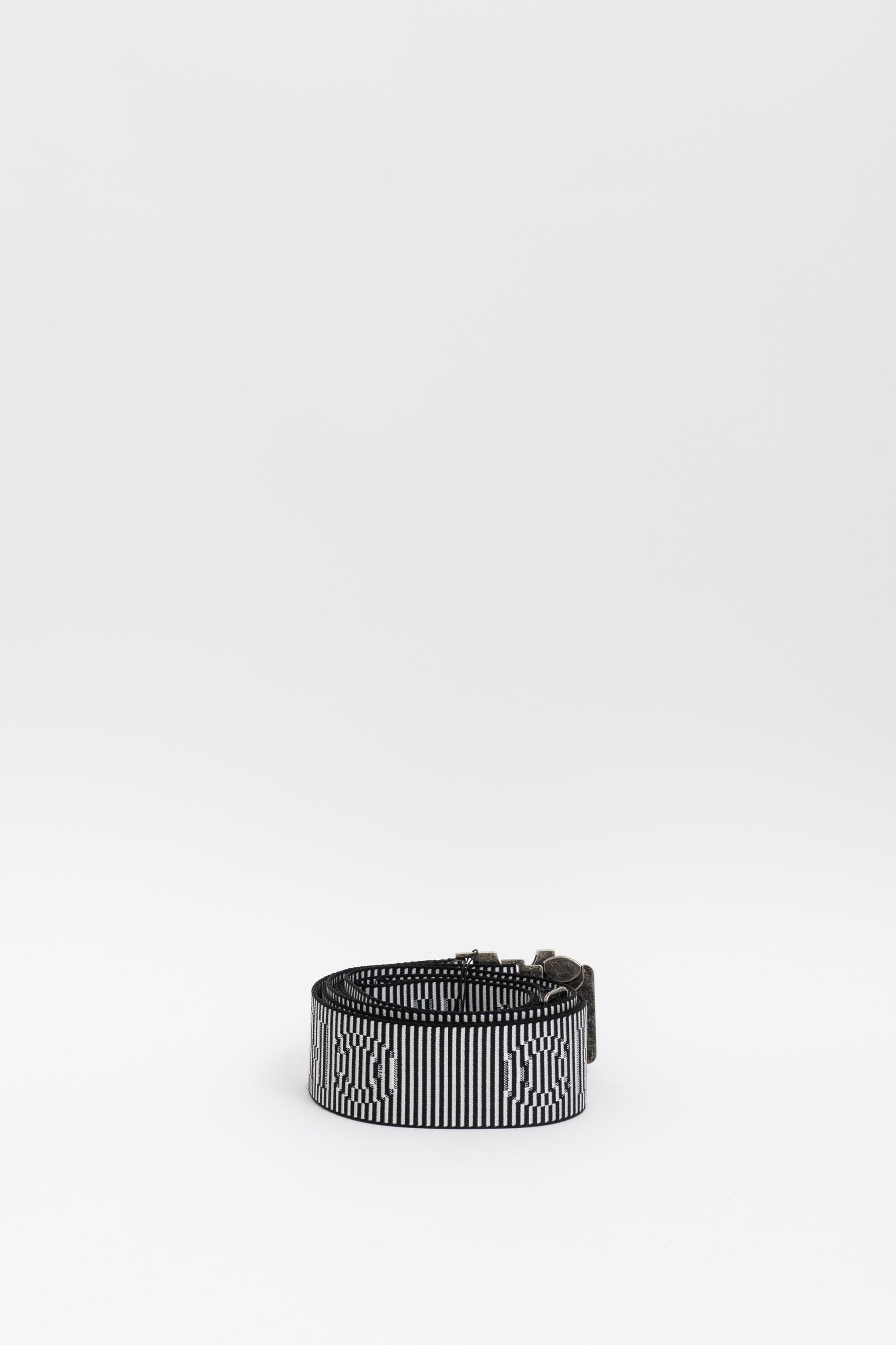 Luggage Belt In Black And White Stripe