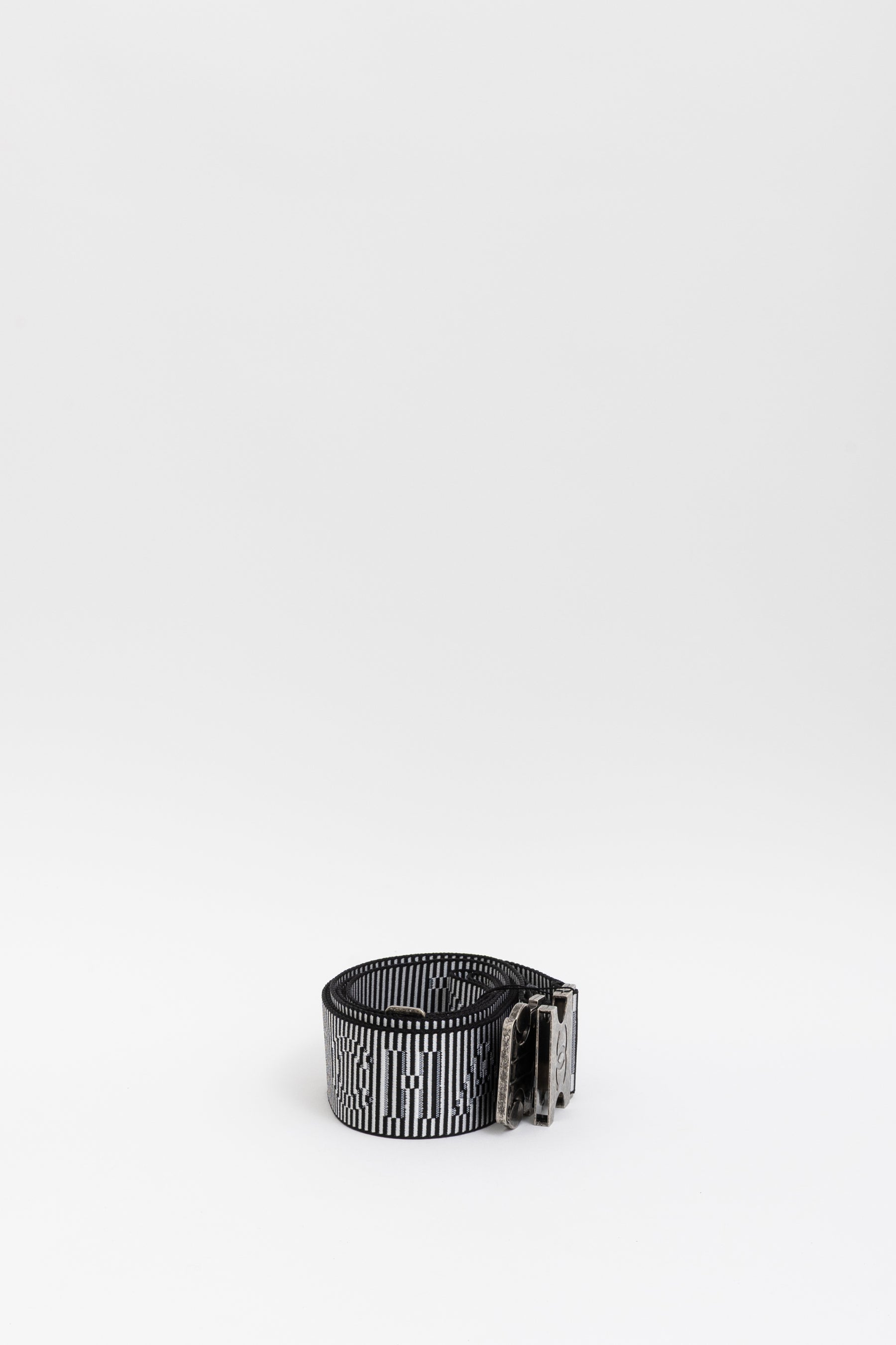 Luggage Belt In Black And White Stripe