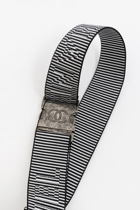 Luggage Belt In Black And White Stripe