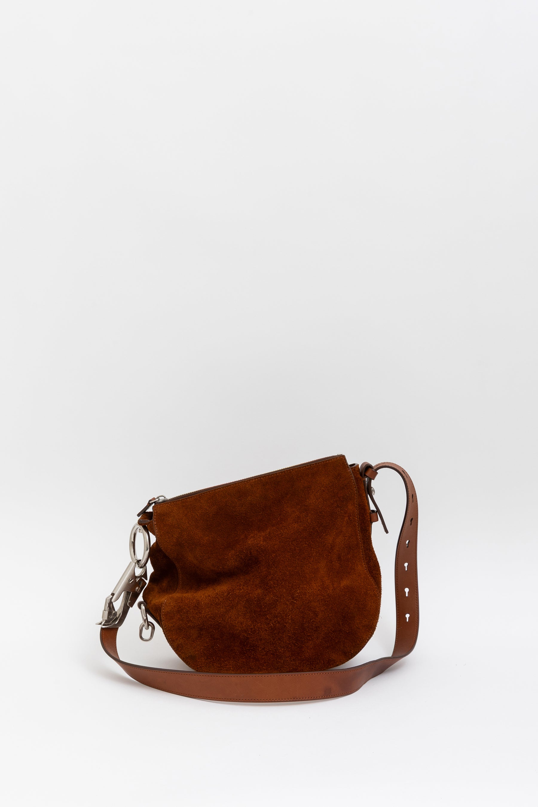 Asymmetric Suede Shoulder Bag