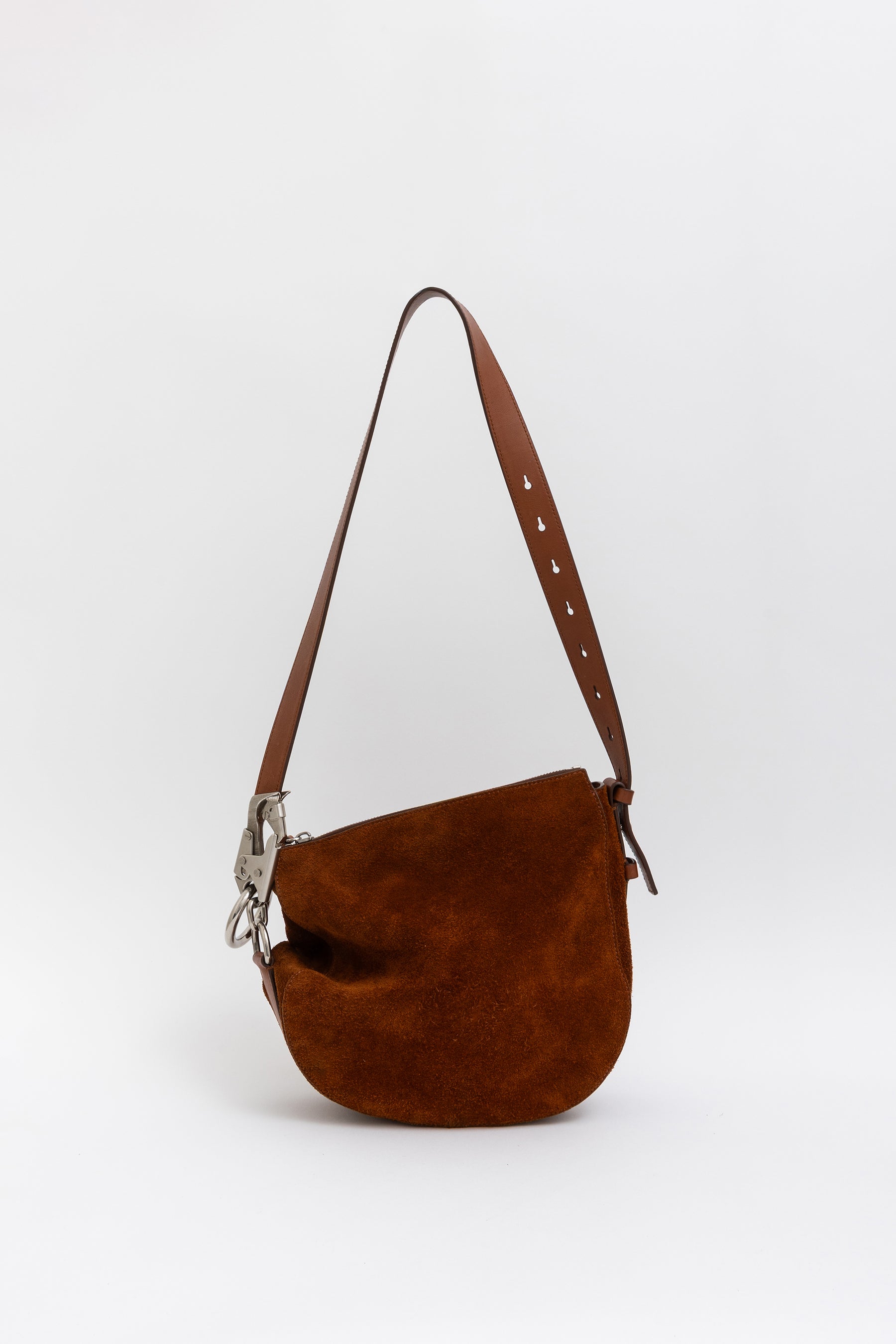 Asymmetric Suede Shoulder Bag
