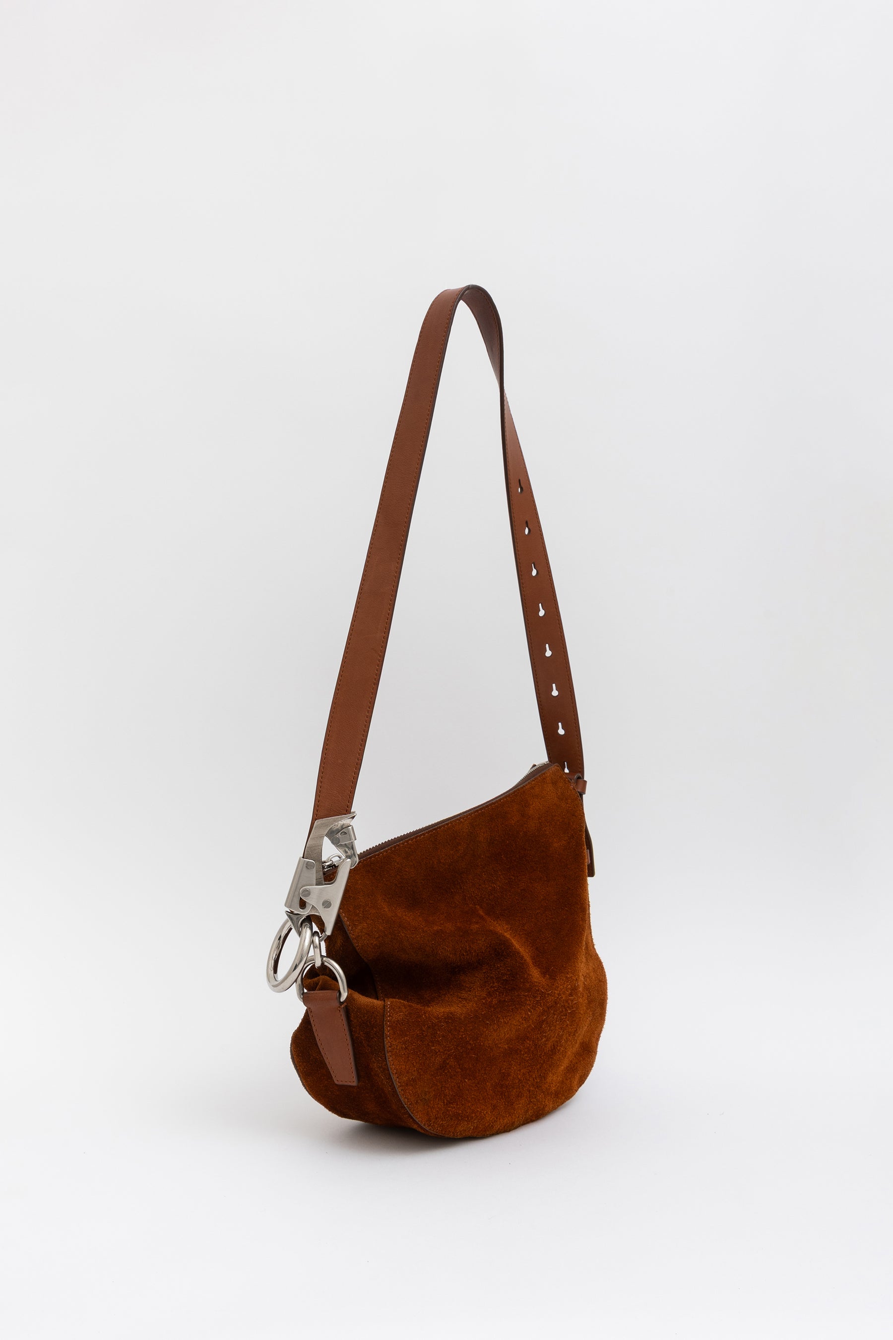 Asymmetric Suede Shoulder Bag