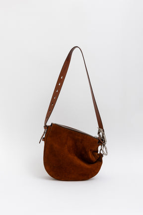 Asymmetric Suede Shoulder Bag