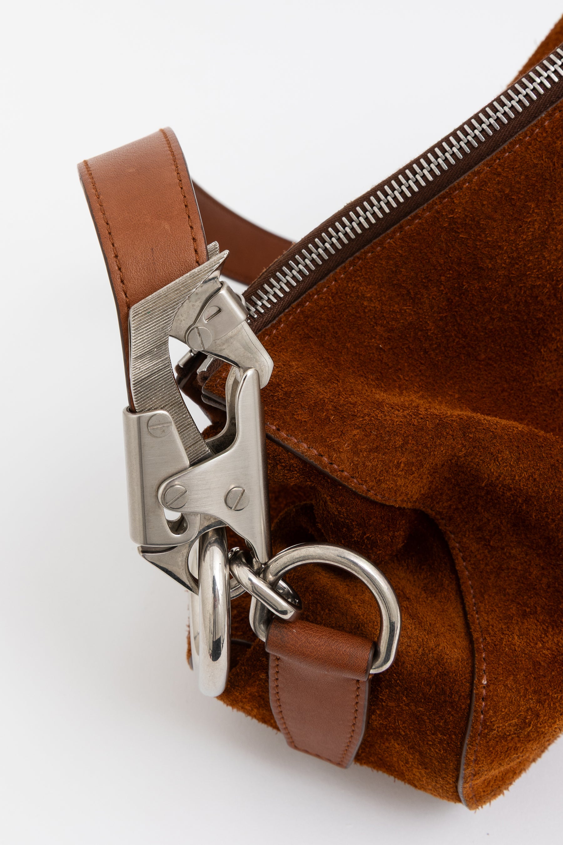 Asymmetric Suede Shoulder Bag