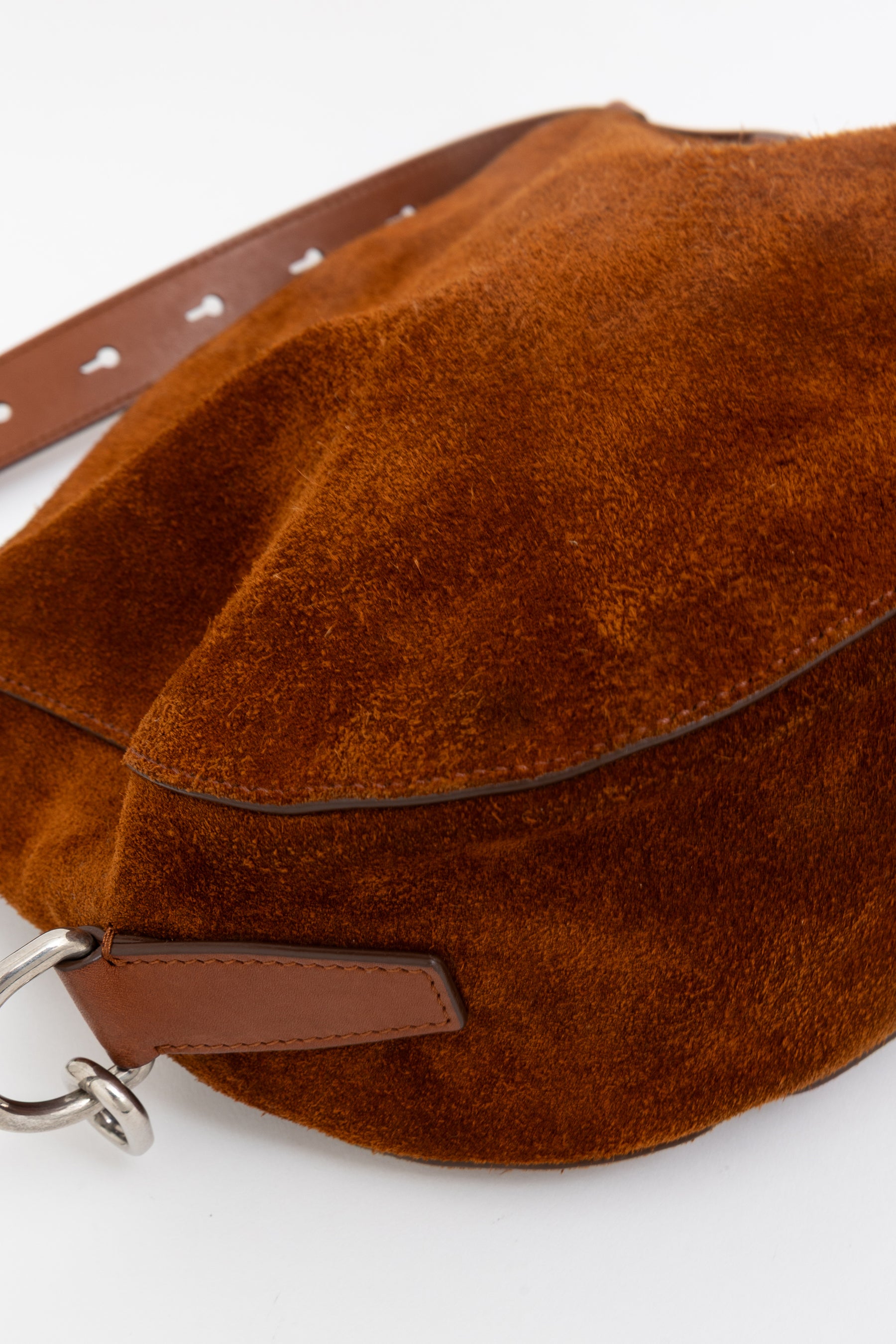 Asymmetric Suede Shoulder Bag