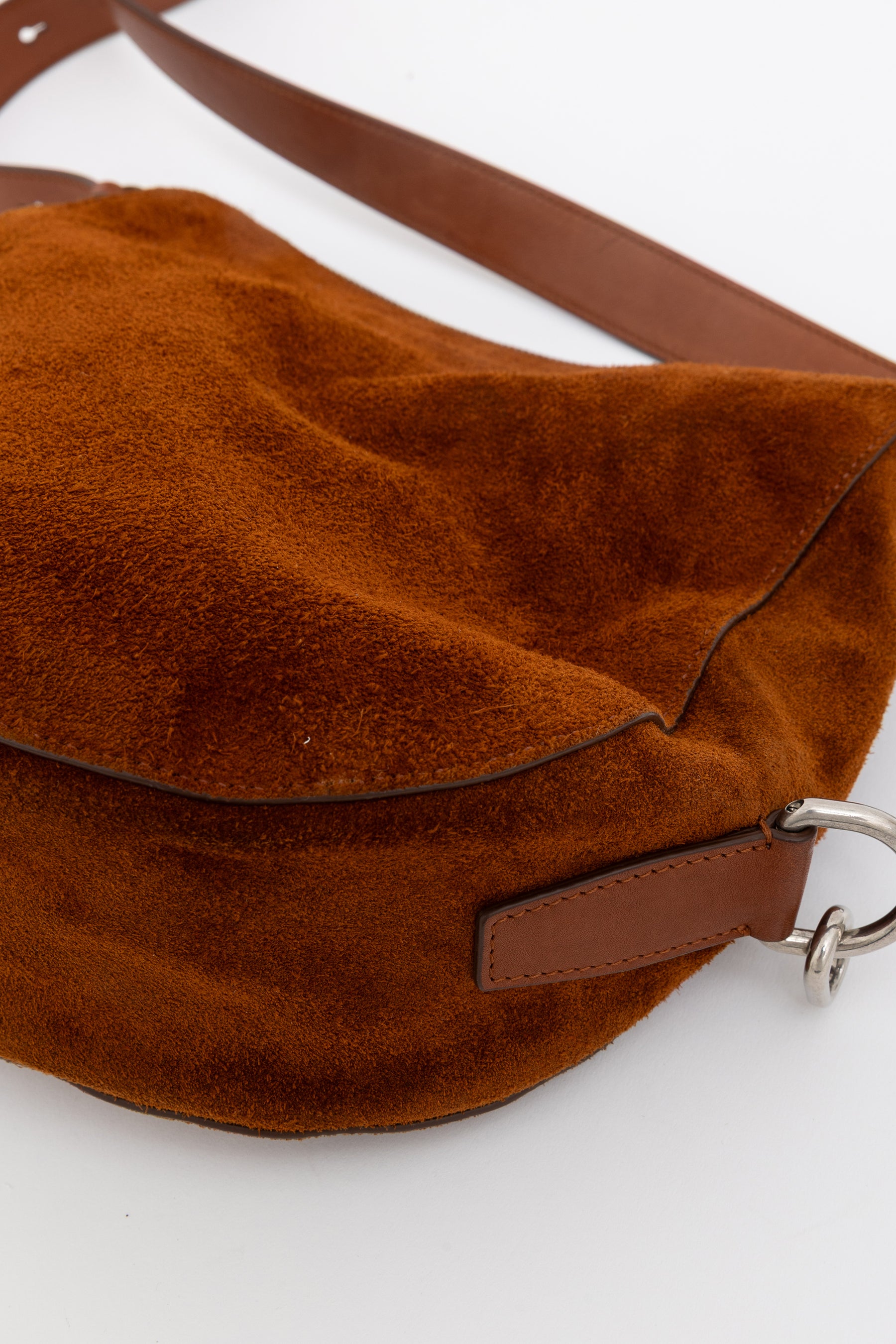 Asymmetric Suede Shoulder Bag