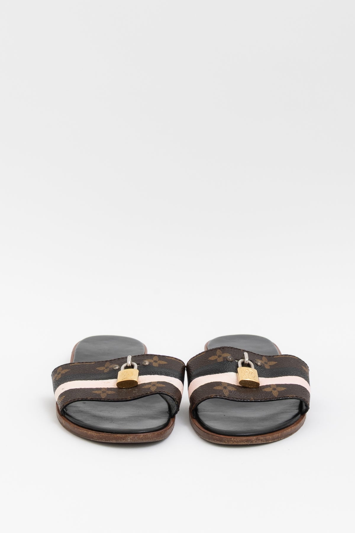 Monogram Stripe Lock Slides