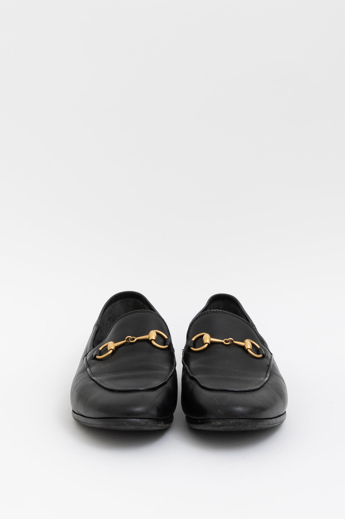 Gucci Black Leather Jordan Loafers