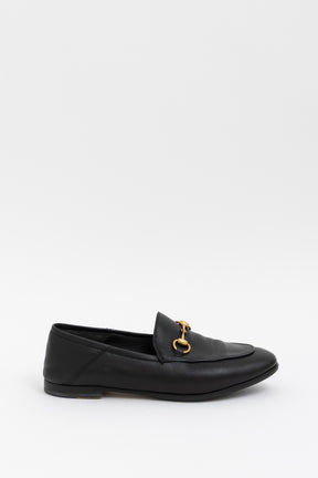 Gucci Black Leather Jordan Loafers
