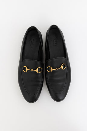 Gucci Black Leather Jordan Loafers