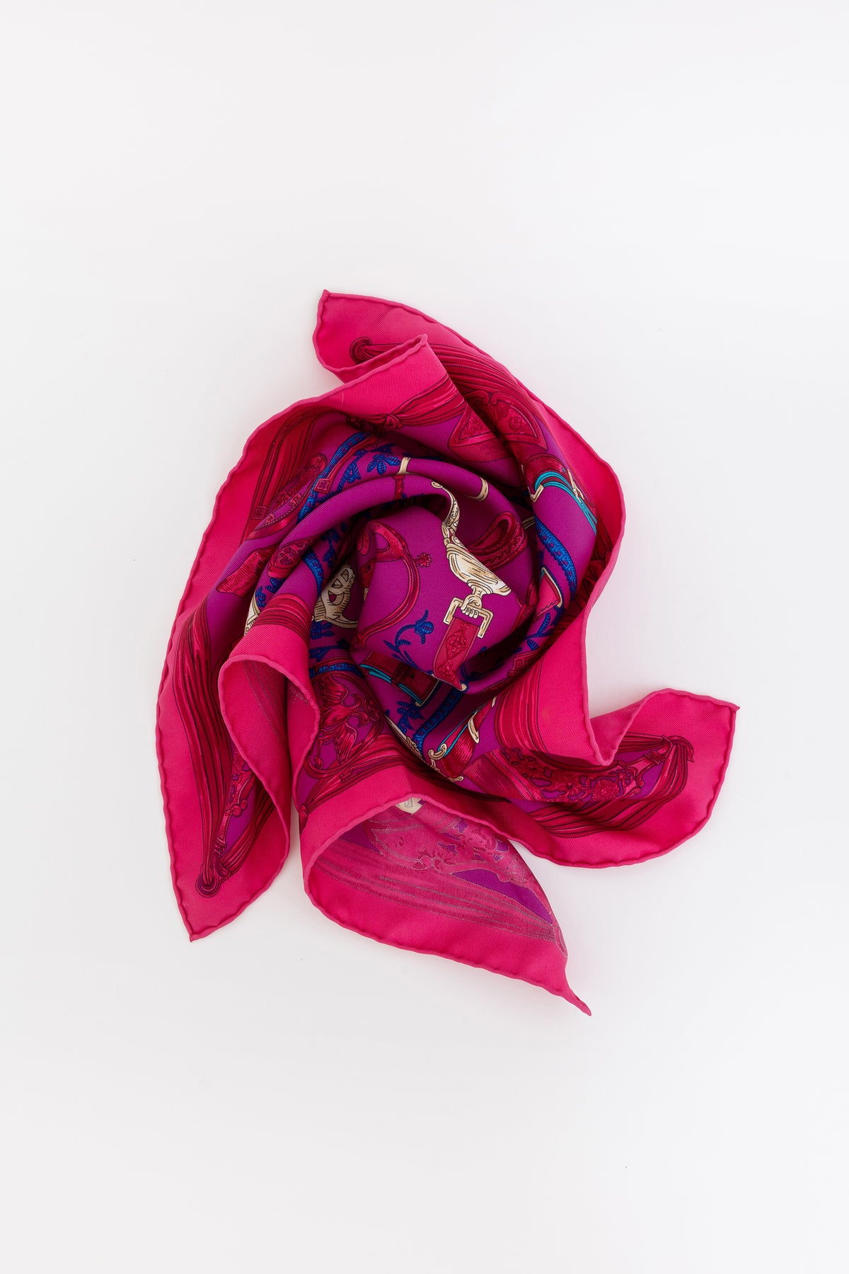 'Etriers' Printed Silk Scarf 45