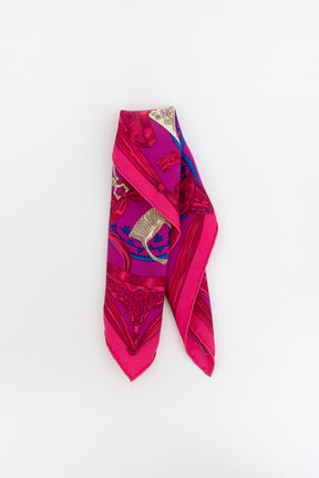 'Etriers' Printed Silk Scarf 45