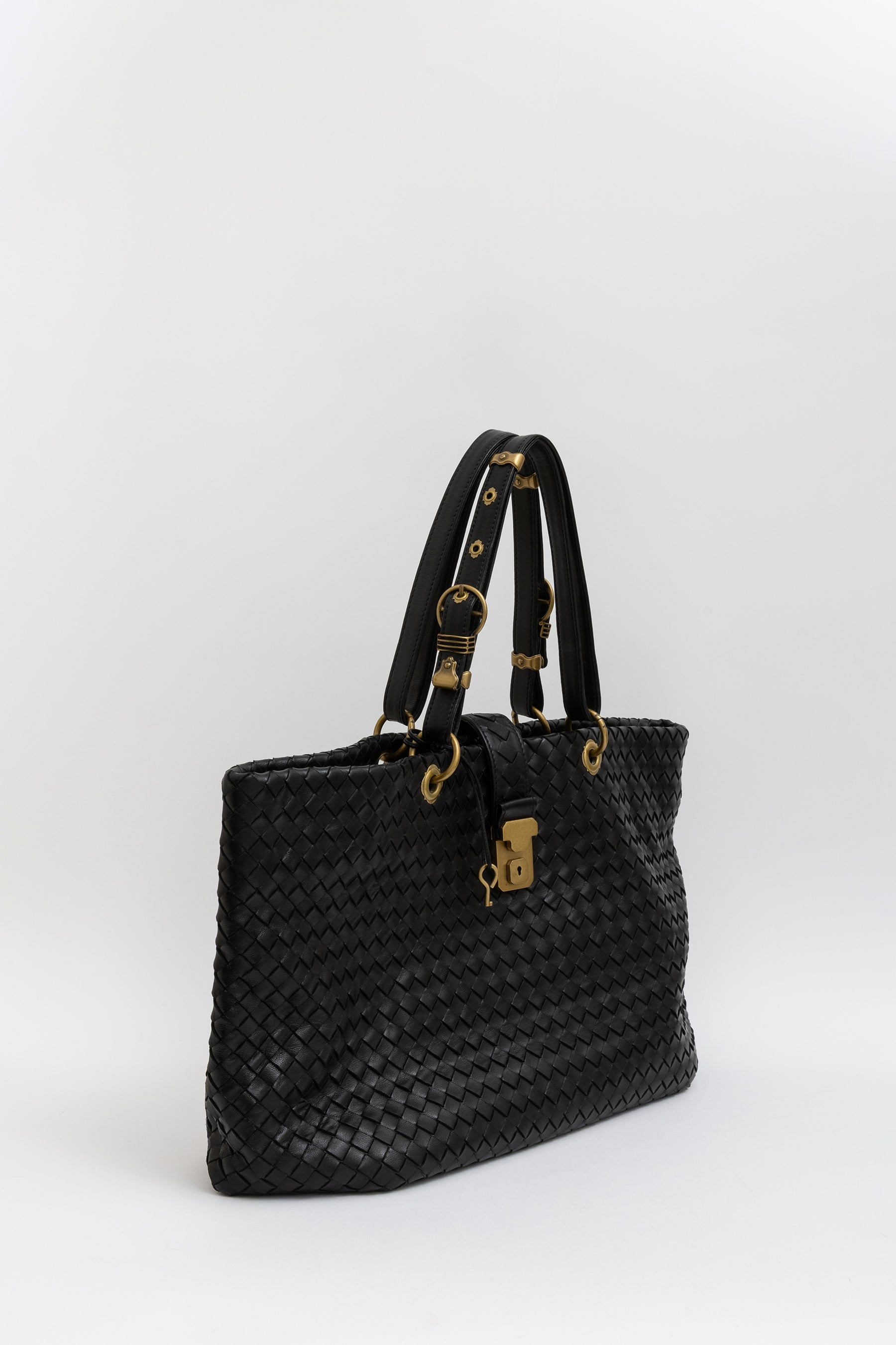 Intrecciato Leather Tote Bag