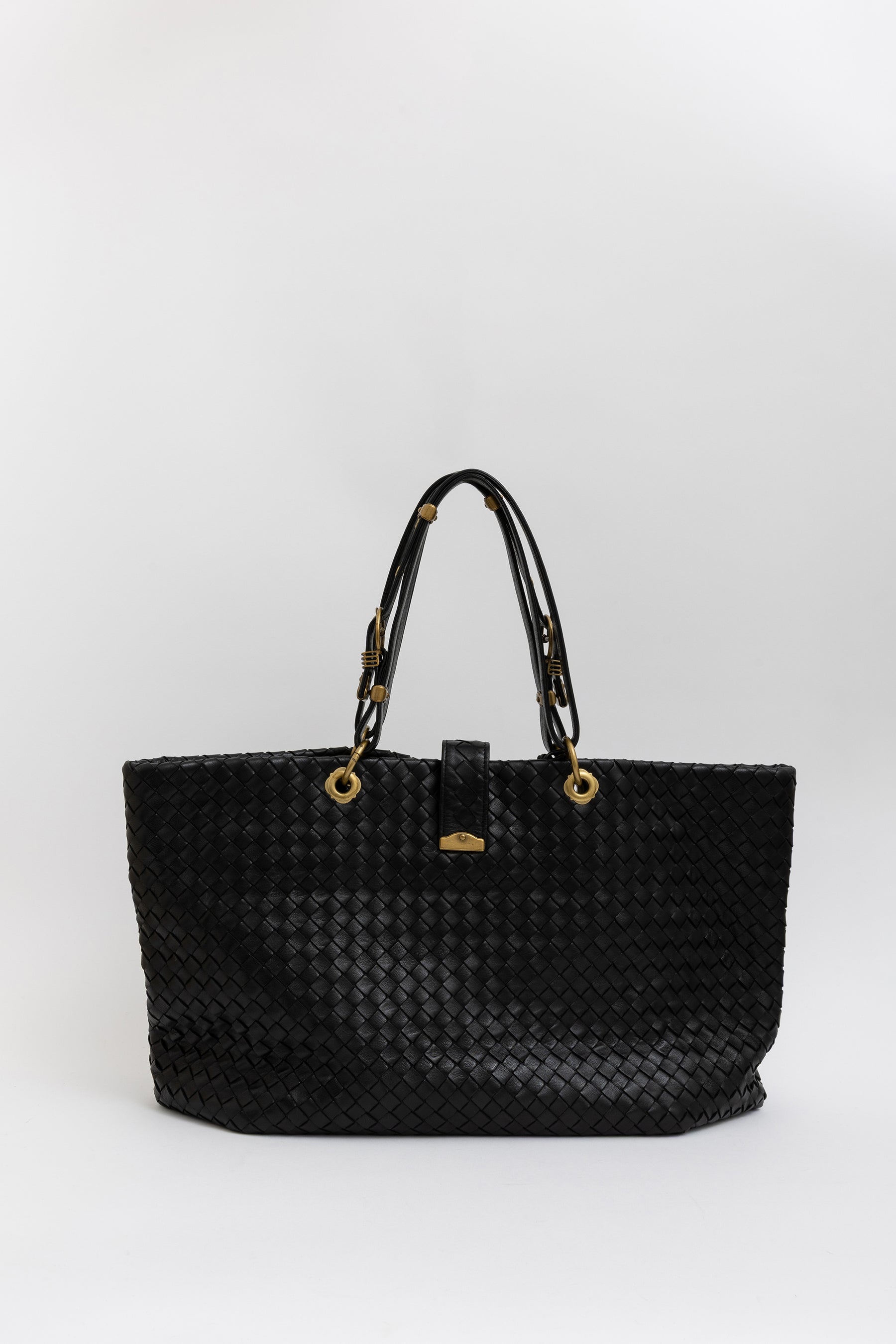 Intrecciato Leather Tote Bag