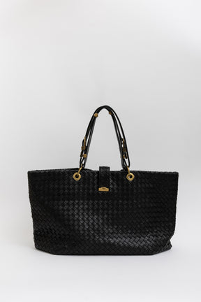Intrecciato Leather Tote Bag