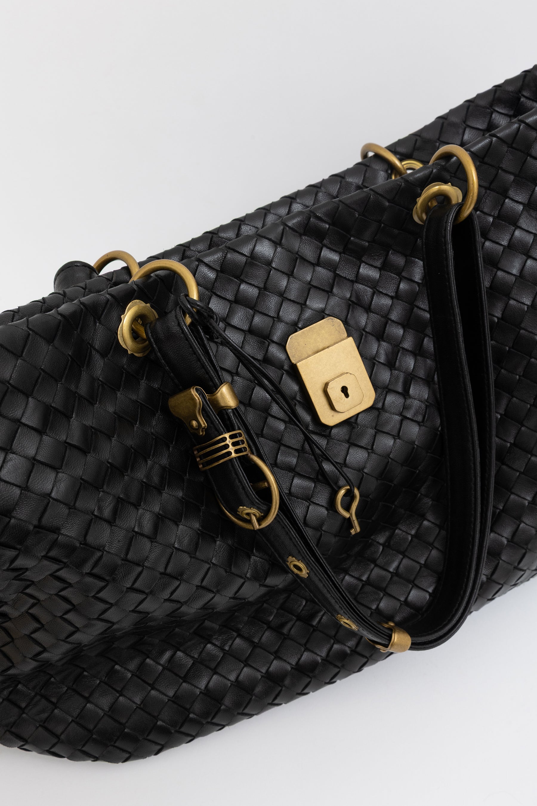 Intrecciato Leather Tote Bag