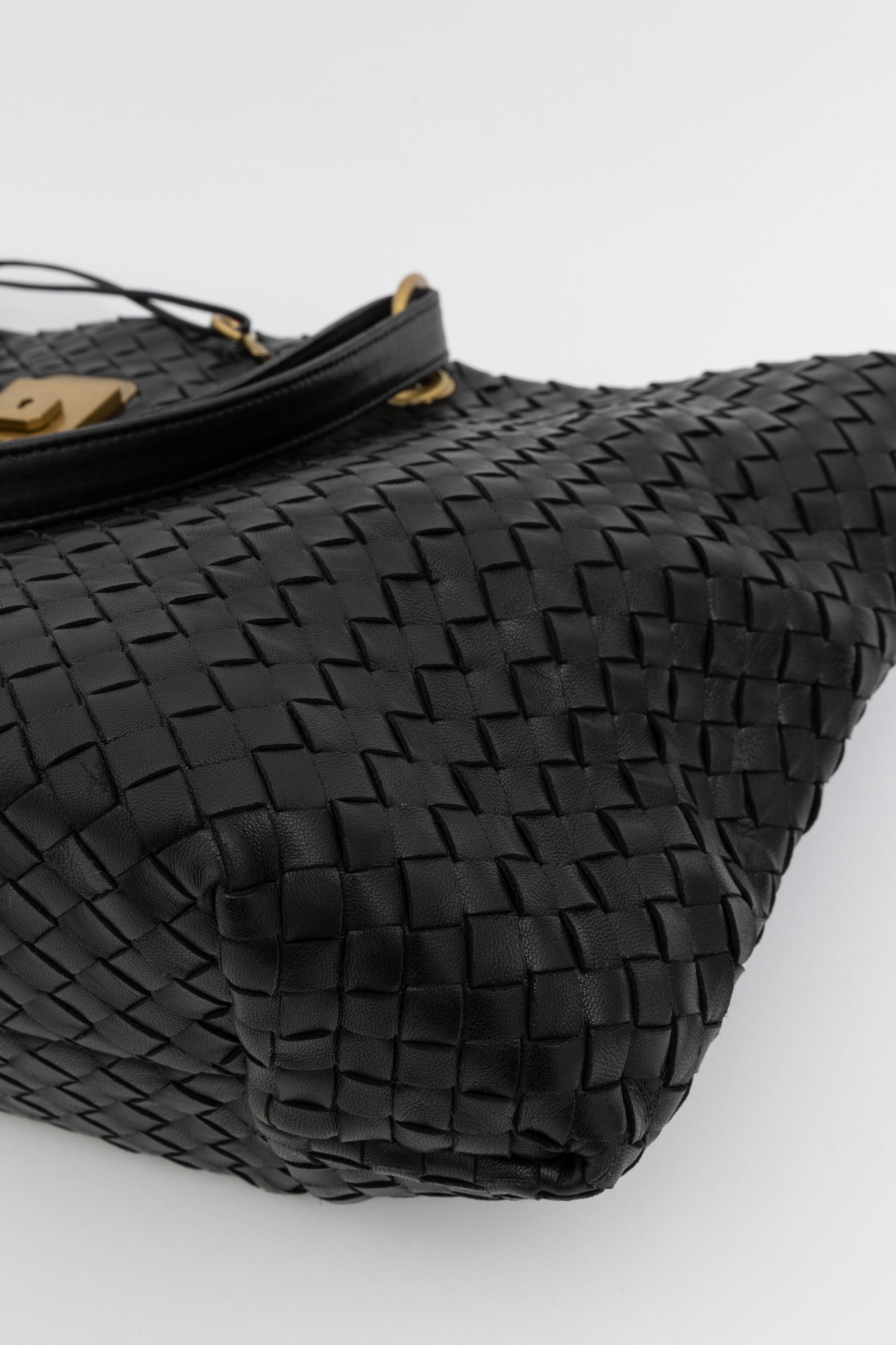 Intrecciato Leather Tote Bag