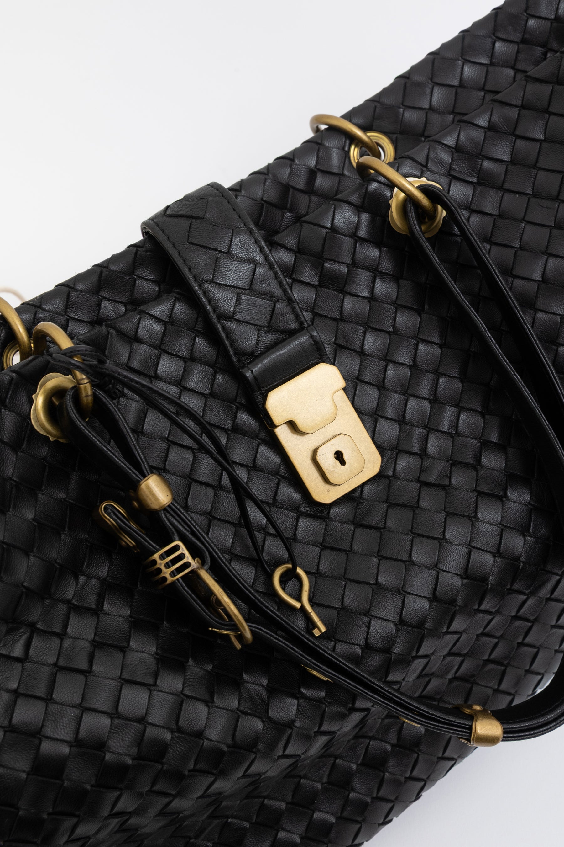 Intrecciato Leather Tote Bag