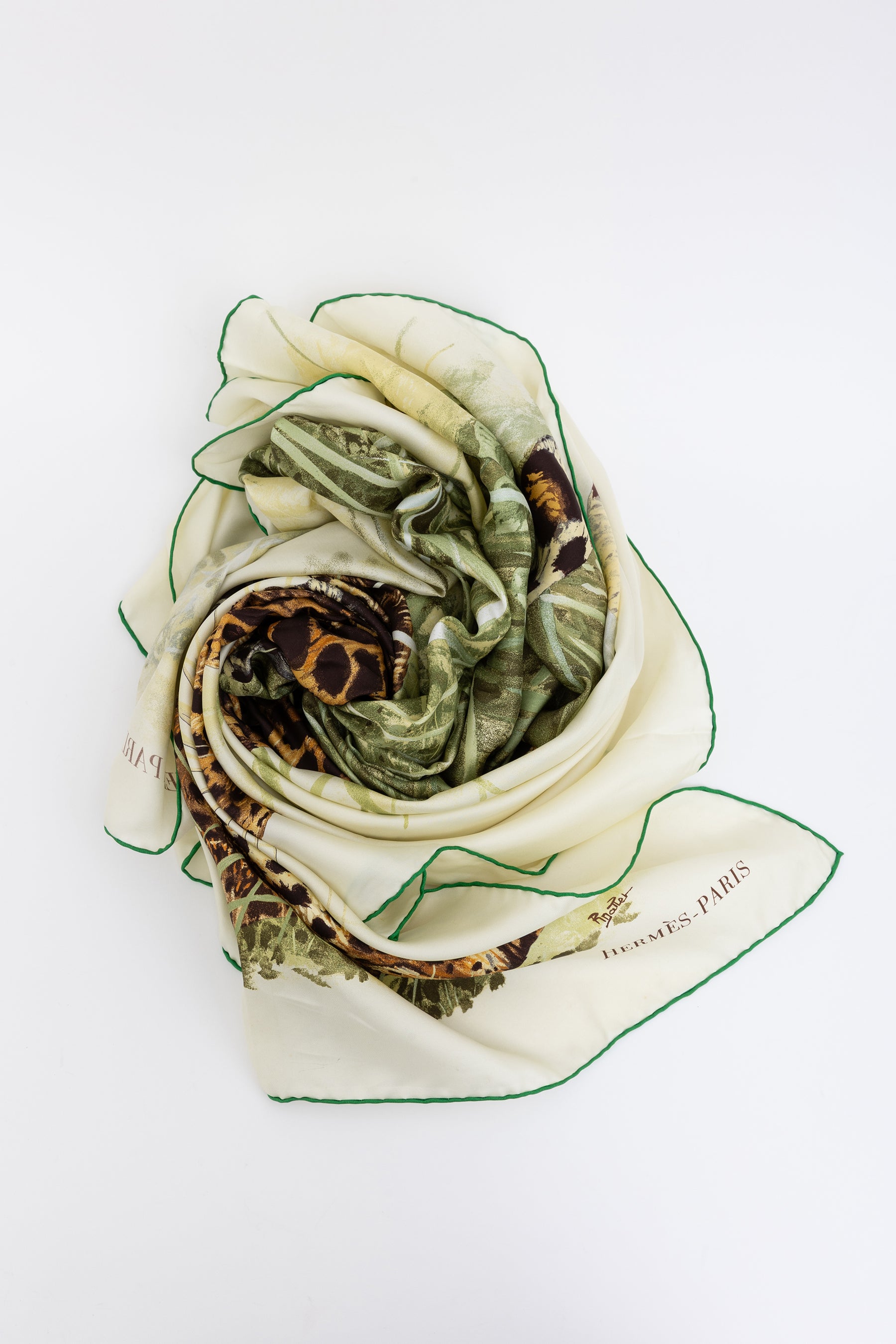 'Panthea Pardus' Print Silk Scarf