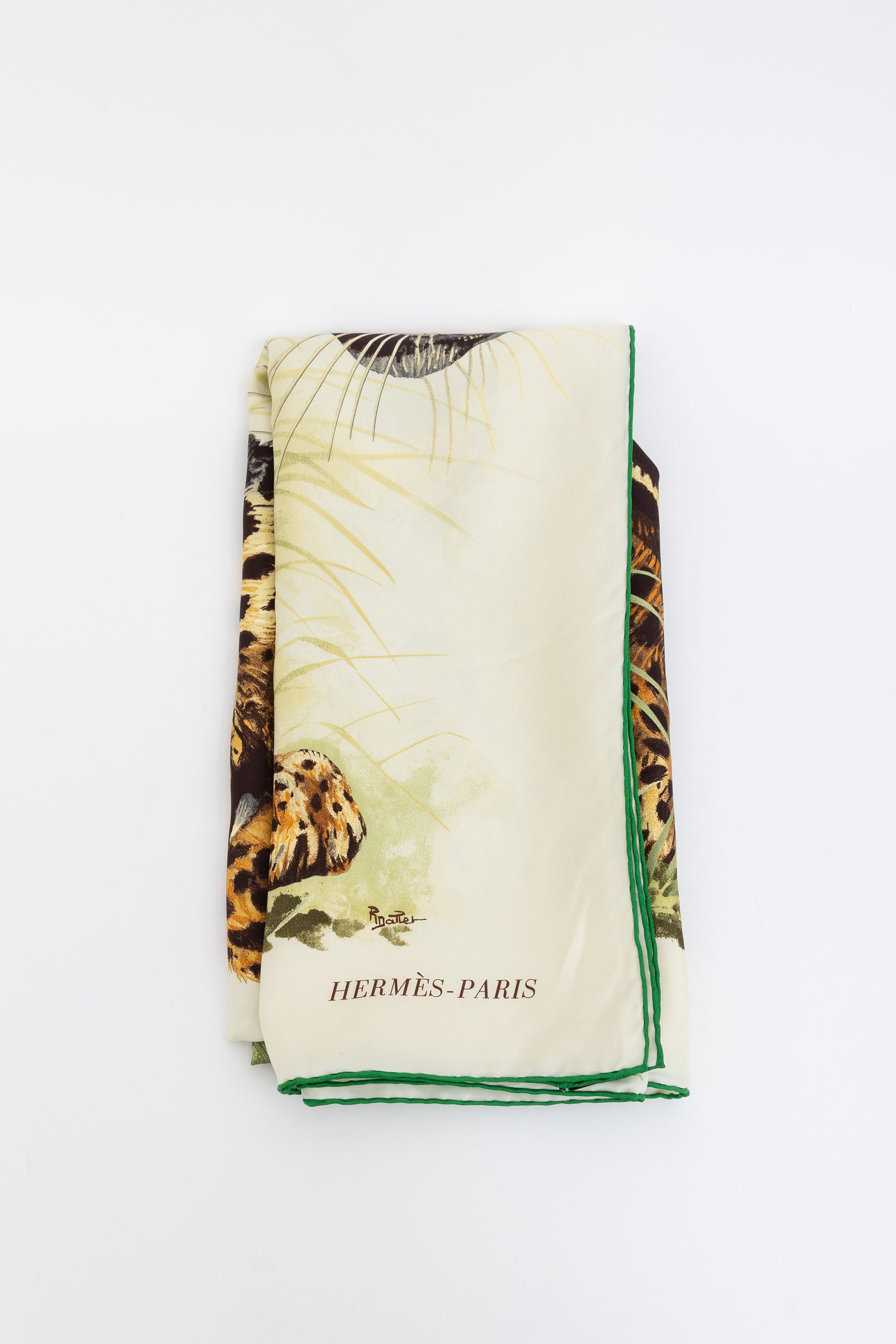 'Panthea Pardus' Print Silk Scarf