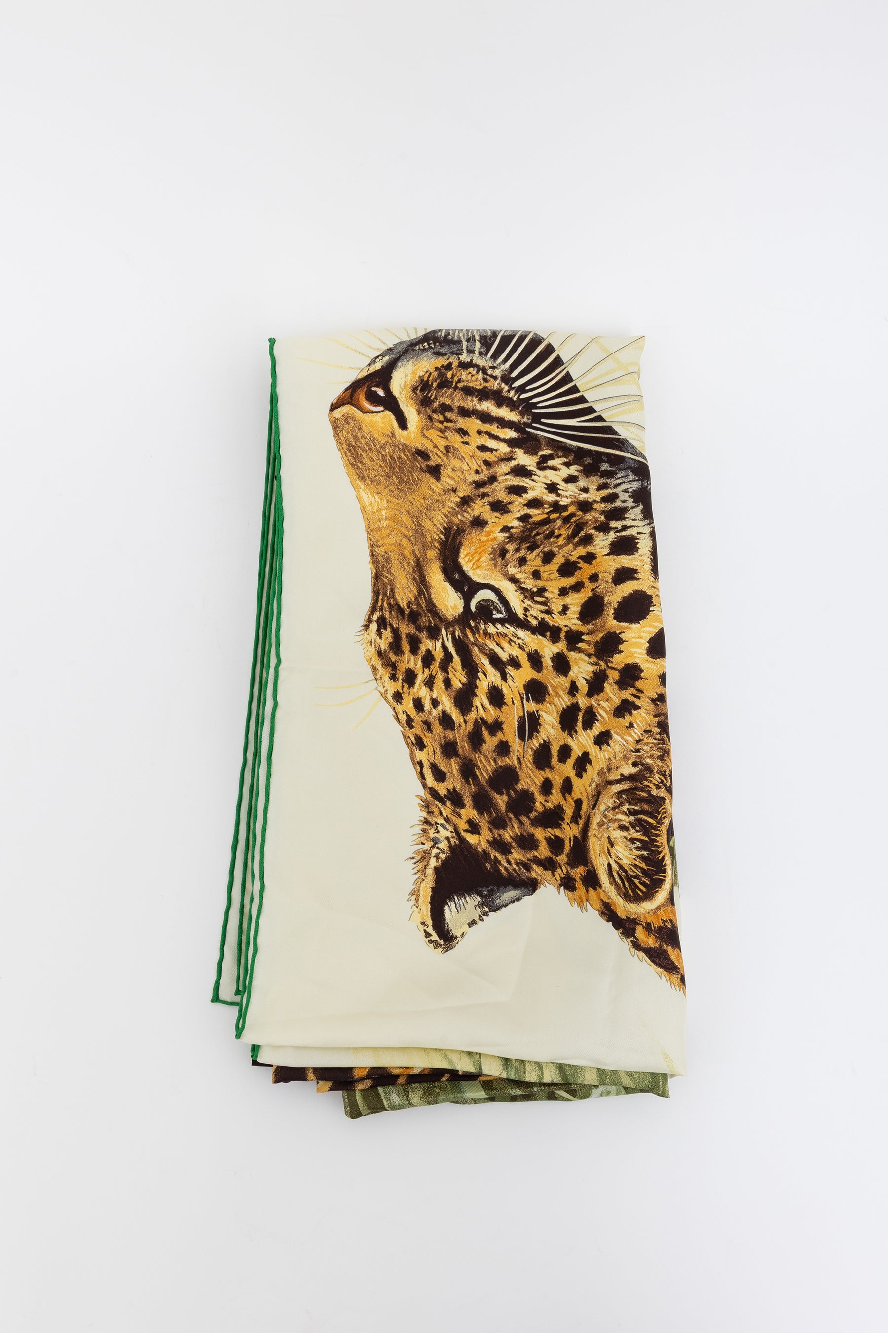'Panthea Pardus' Print Silk Scarf