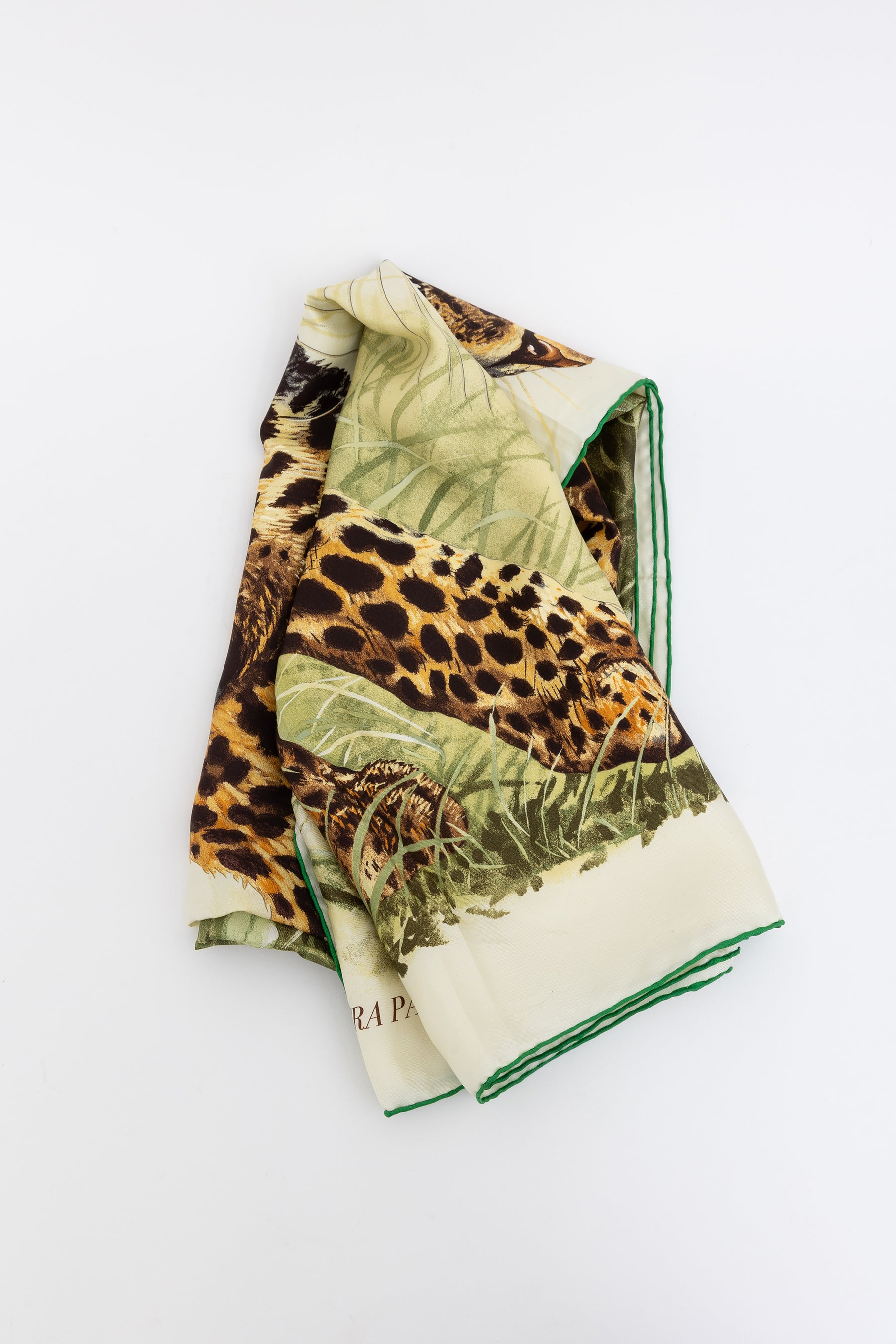 'Panthea Pardus' Print Silk Scarf