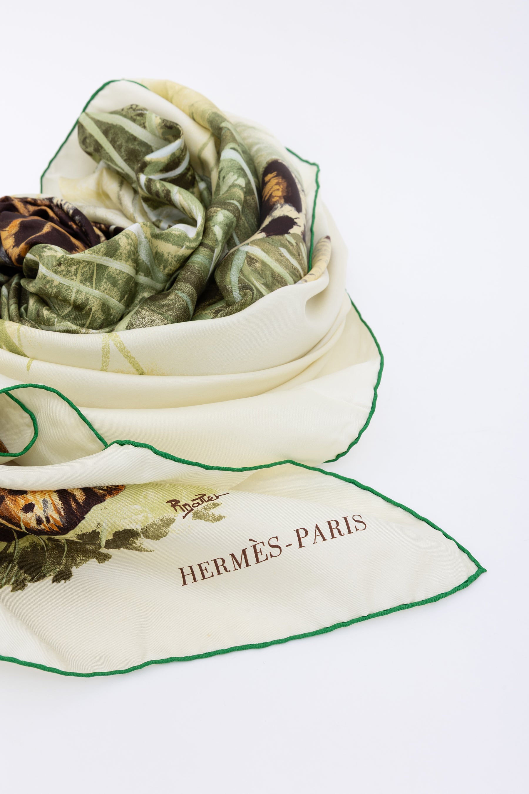 'Panthea Pardus' Print Silk Scarf