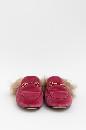 Velvet Shearling Princeton Mules
