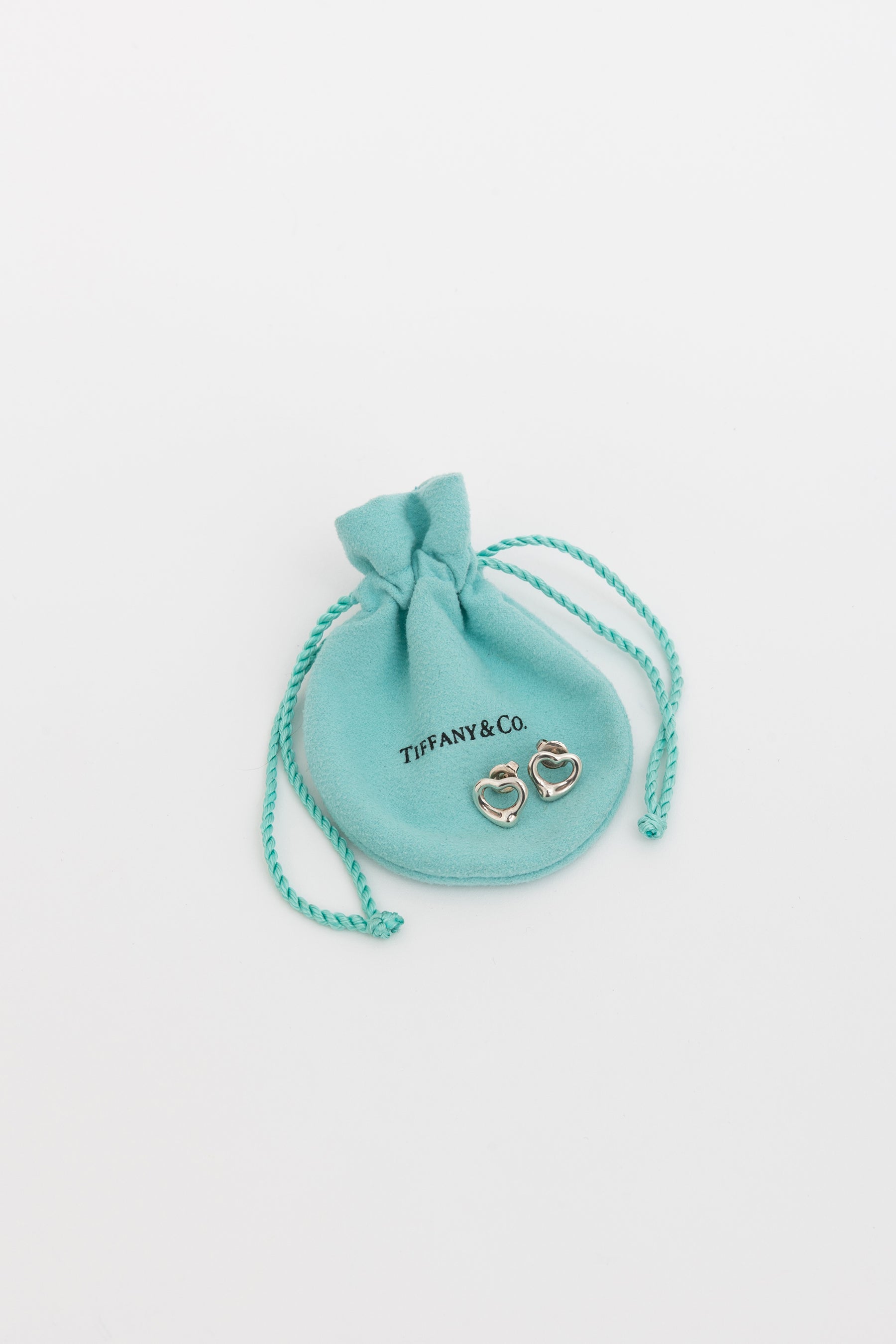 Open Heart Stud Earrings