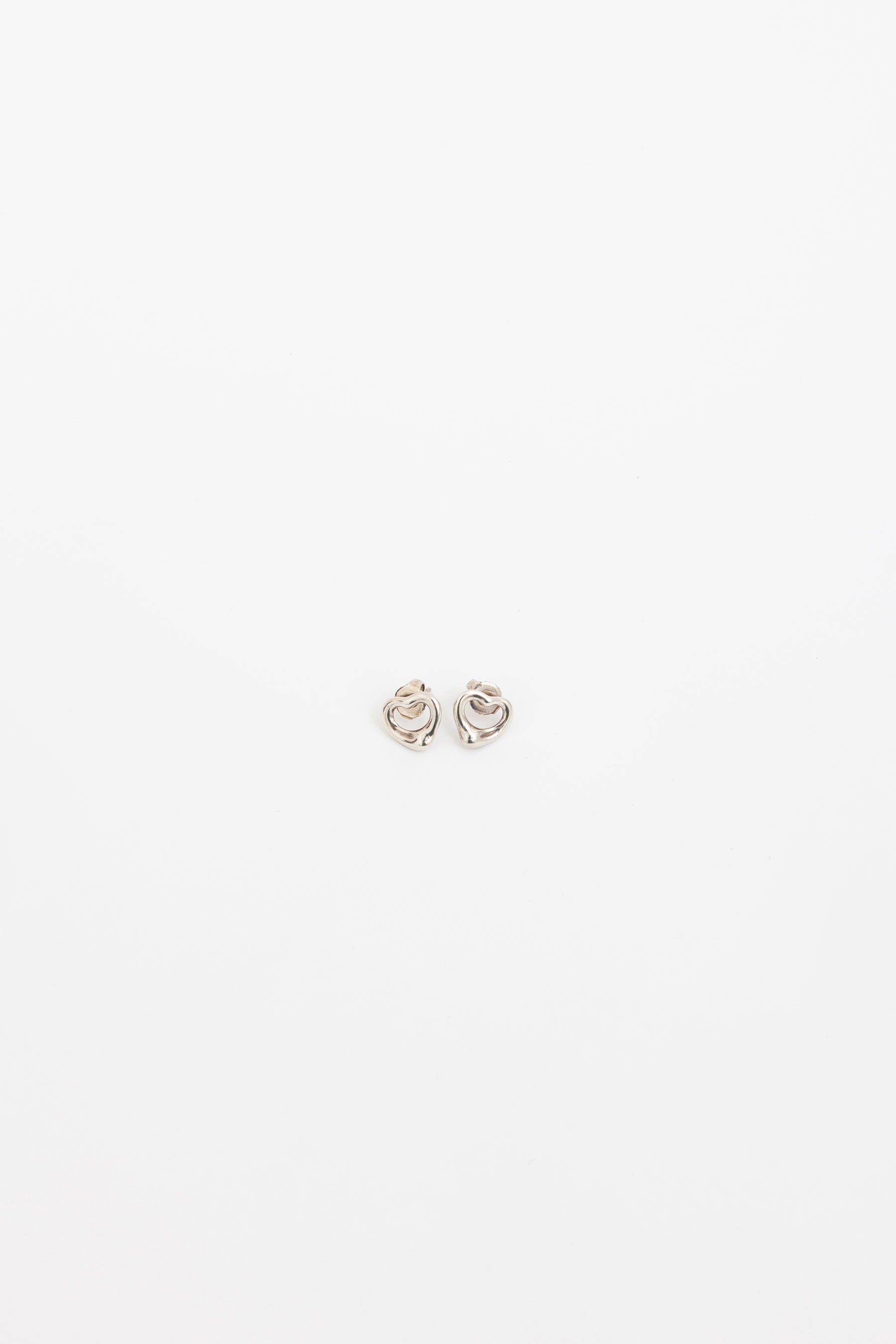 Open Heart Stud Earrings