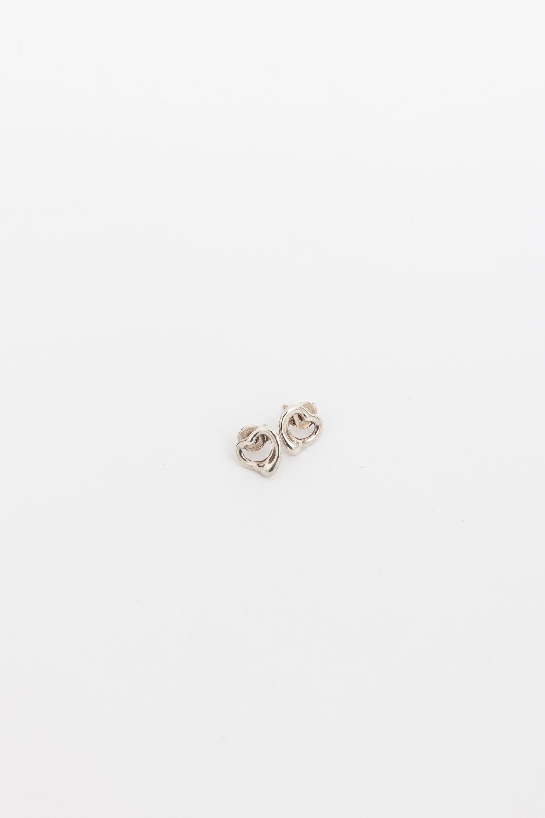 Open Heart Stud Earrings
