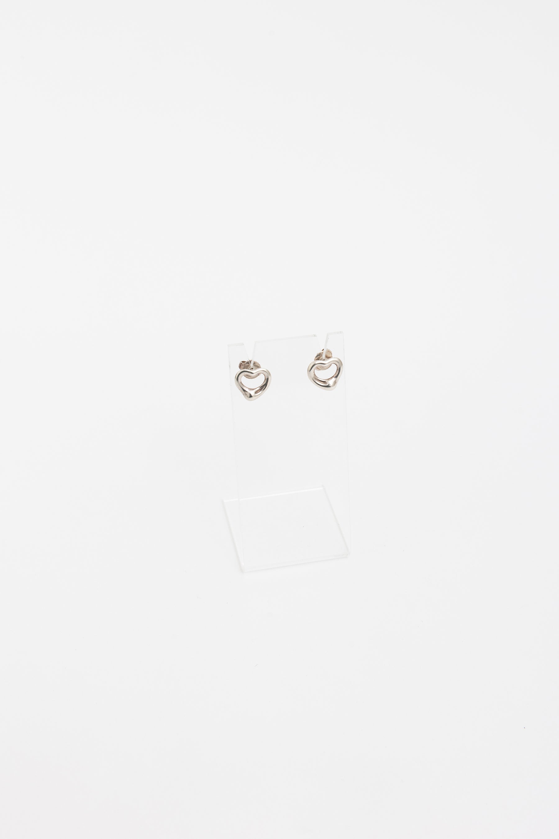 Open Heart Stud Earrings