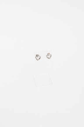 Open Heart Stud Earrings