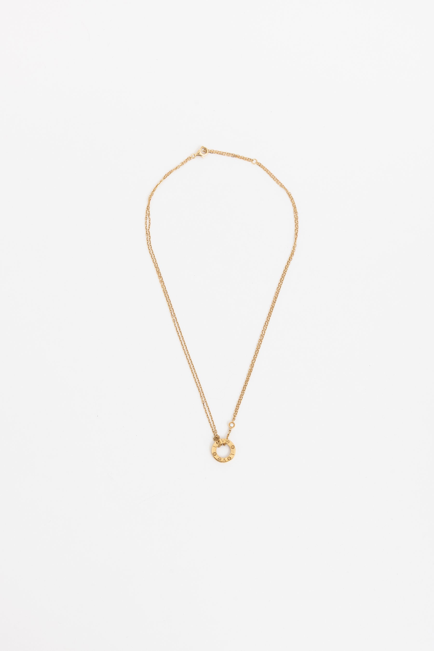 Love Double Chain Diamond Necklace