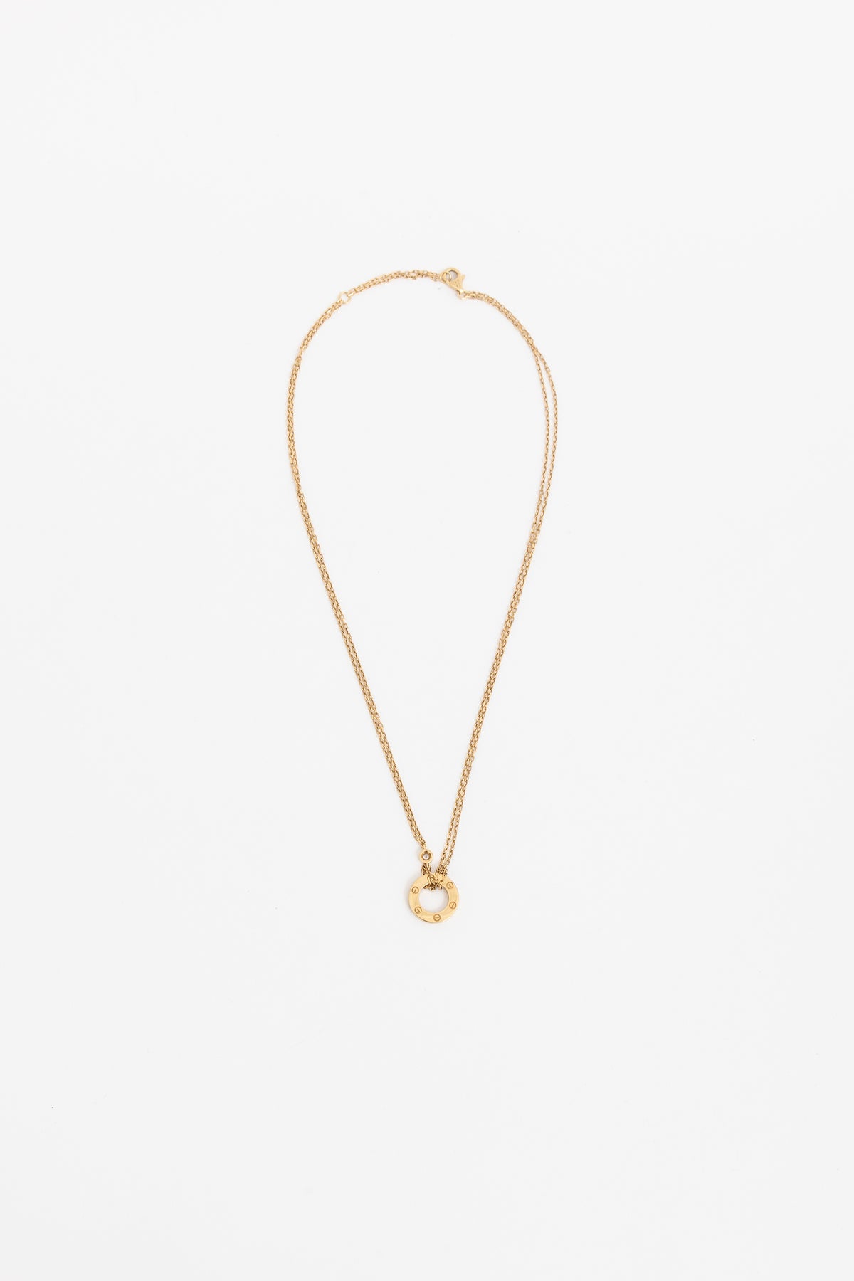 Love Double Chain Diamond Necklace