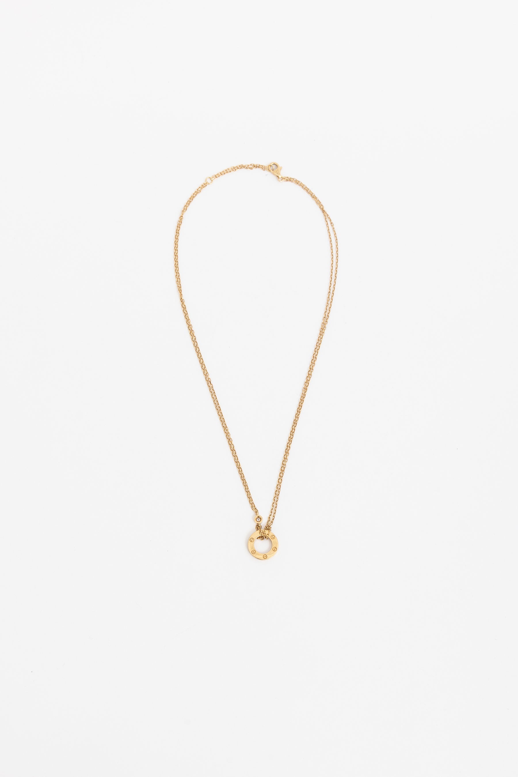Love Double Chain Diamond Necklace