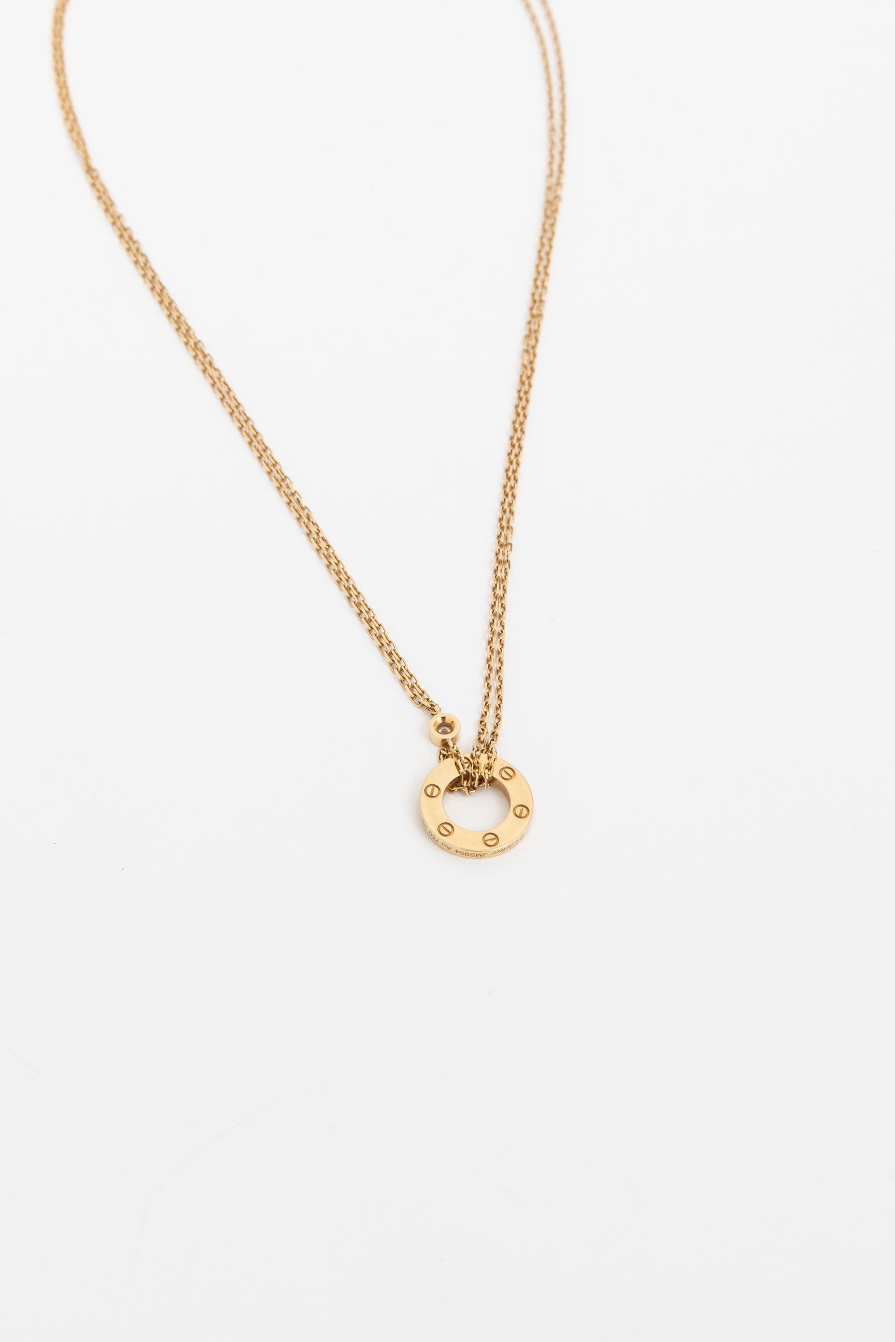 Love Double Chain Diamond Necklace