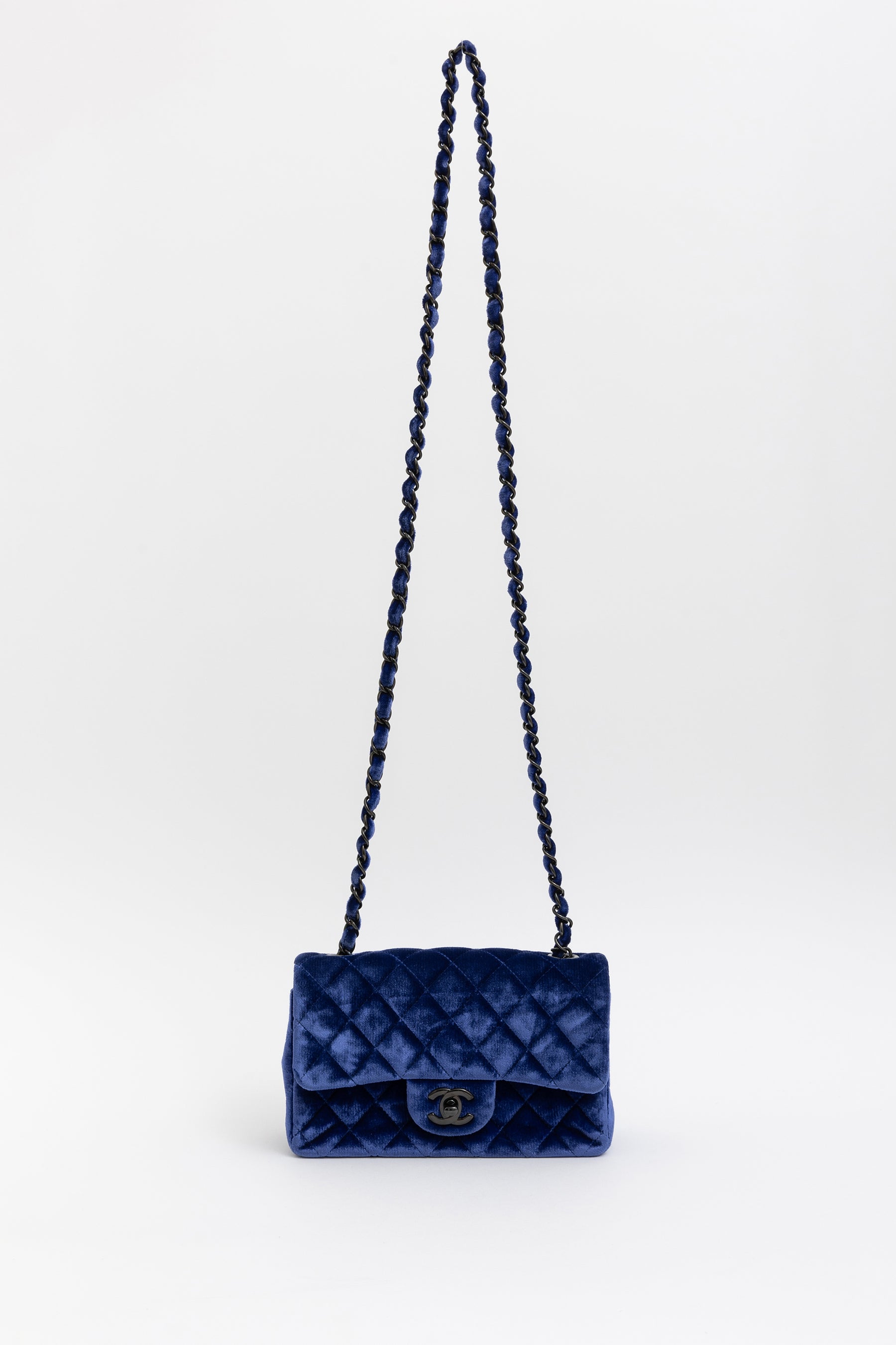 Velvet Mini Flap Bag