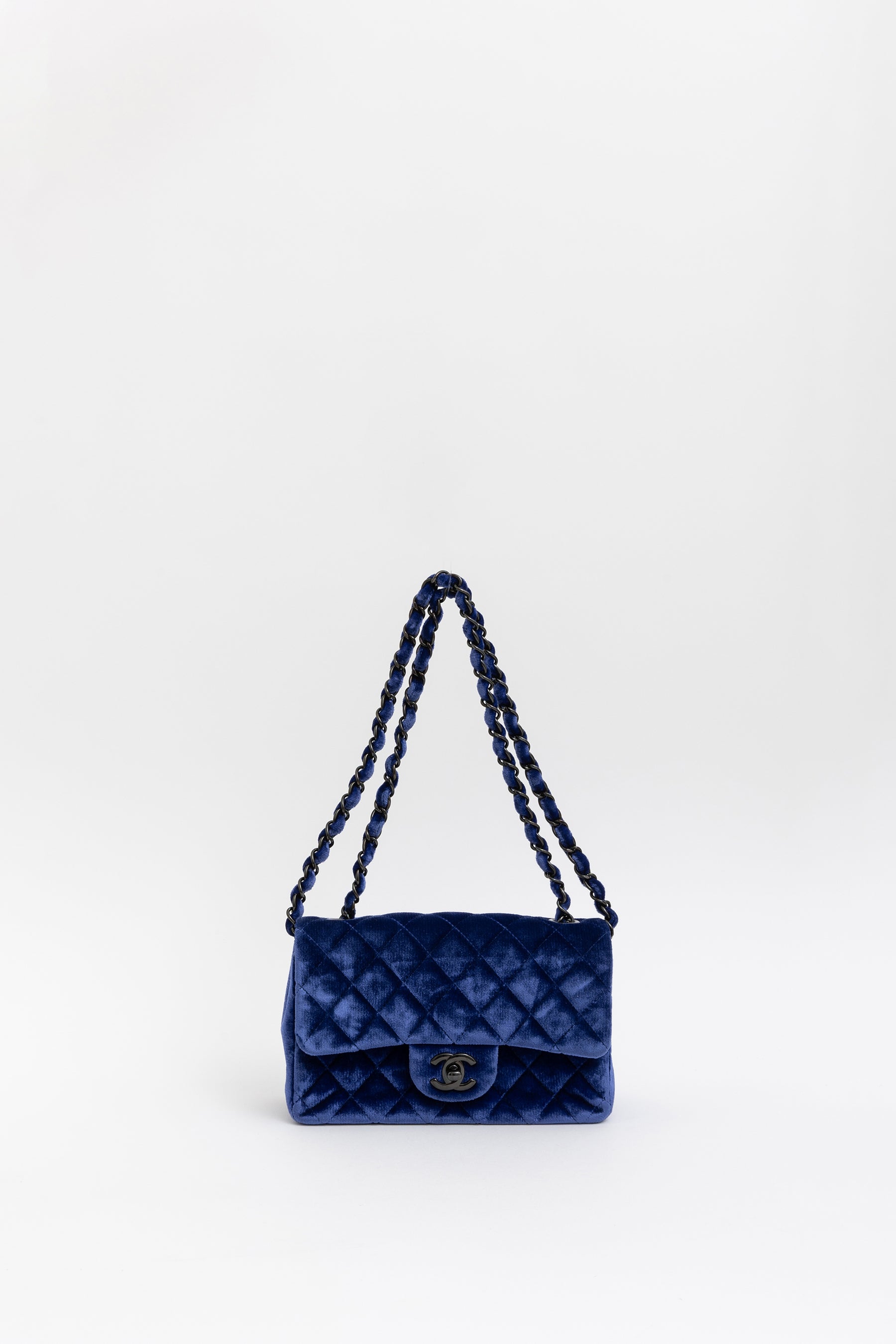 Velvet Mini Flap Bag