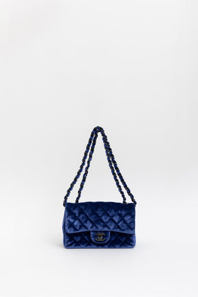 Velvet Mini Flap Bag