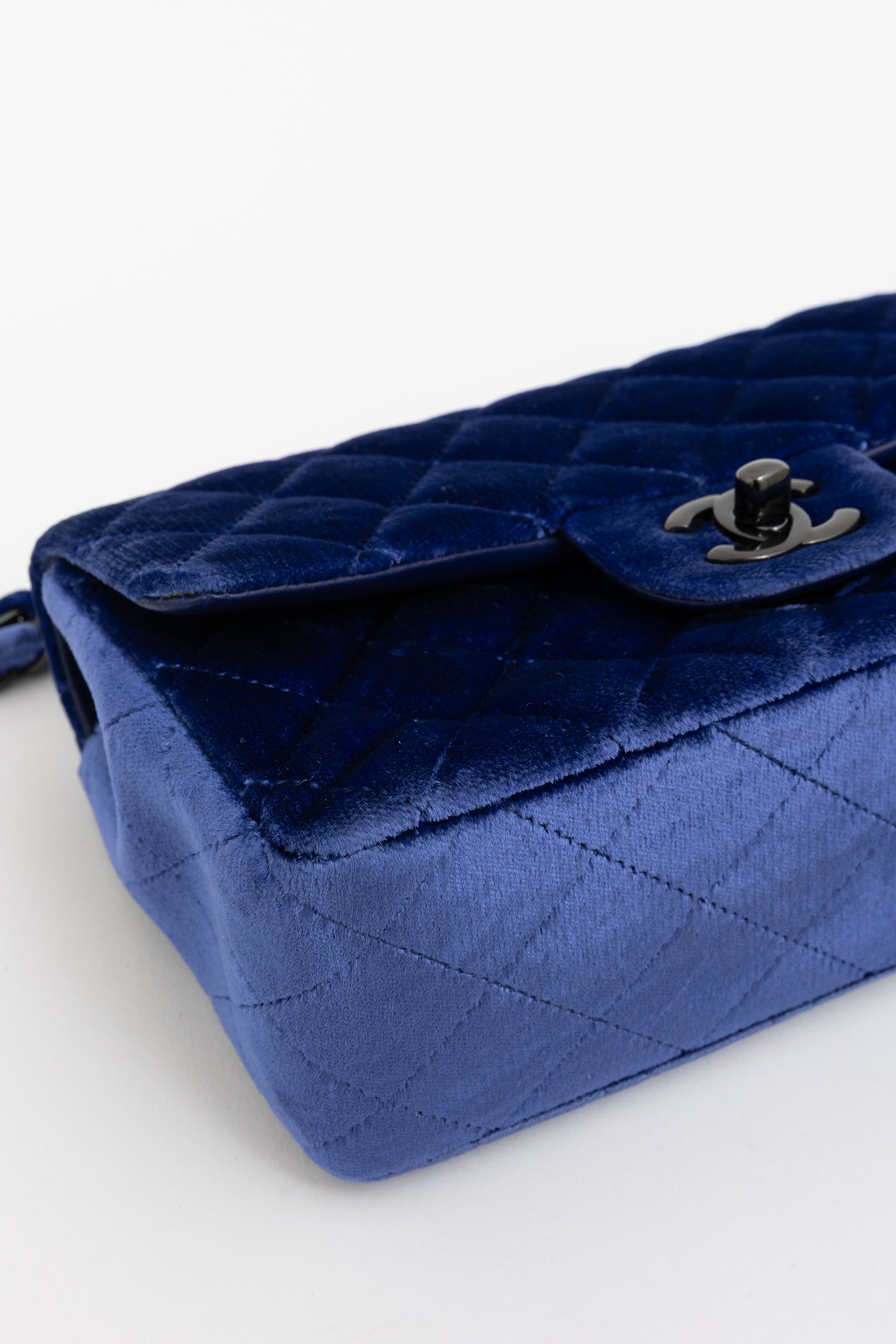 Velvet Mini Flap Bag