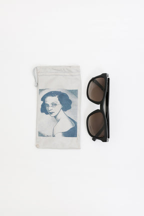 Valentino Black Rockstud Arm Detail Sunglasses