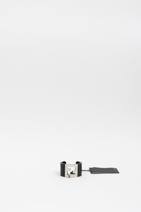 Silver and Leather Cuff