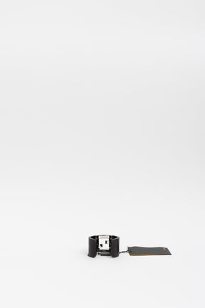 Silver and Leather Cuff