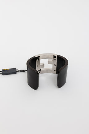Silver and Leather Cuff