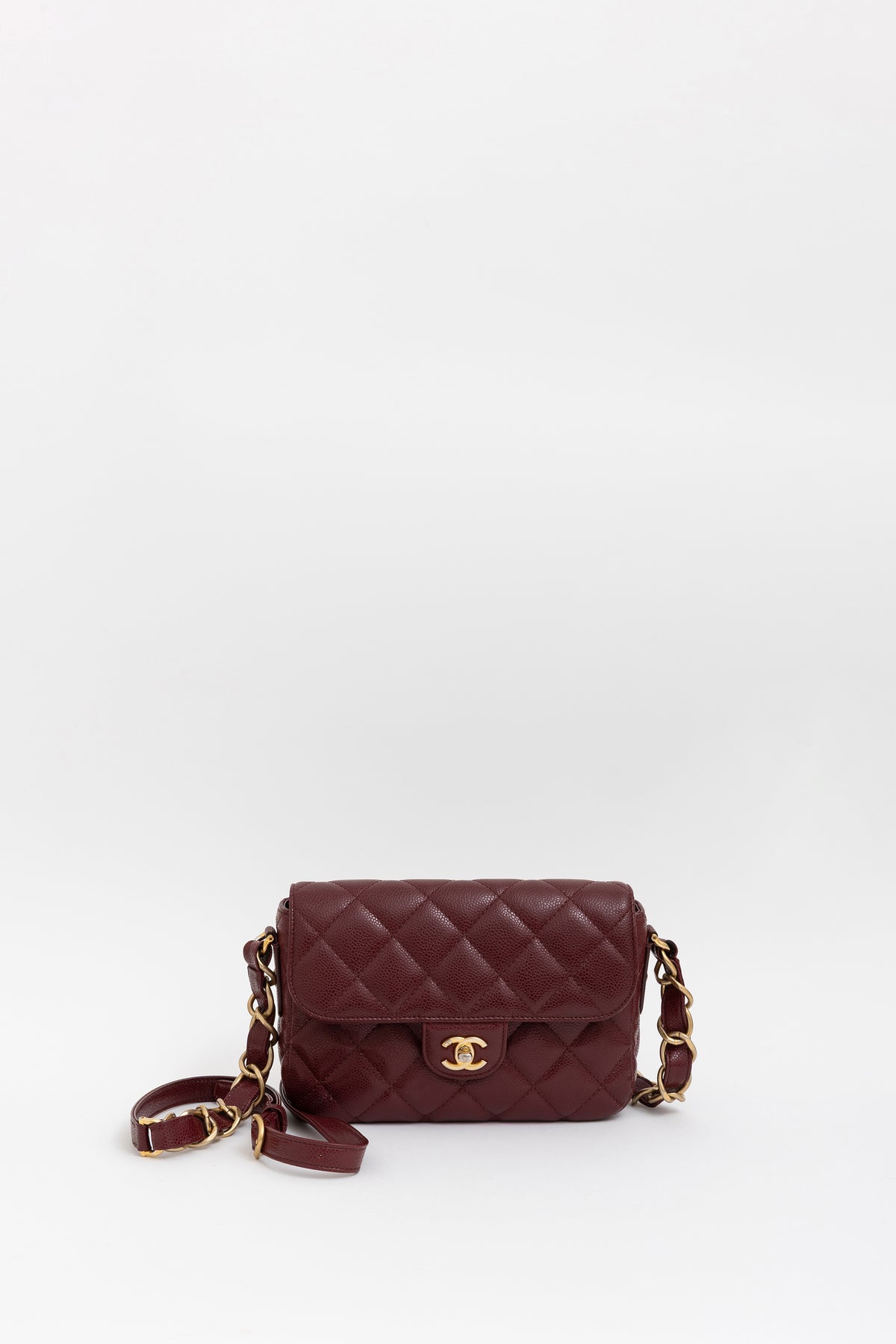 Caviar Flap Bag with Chunky Chain