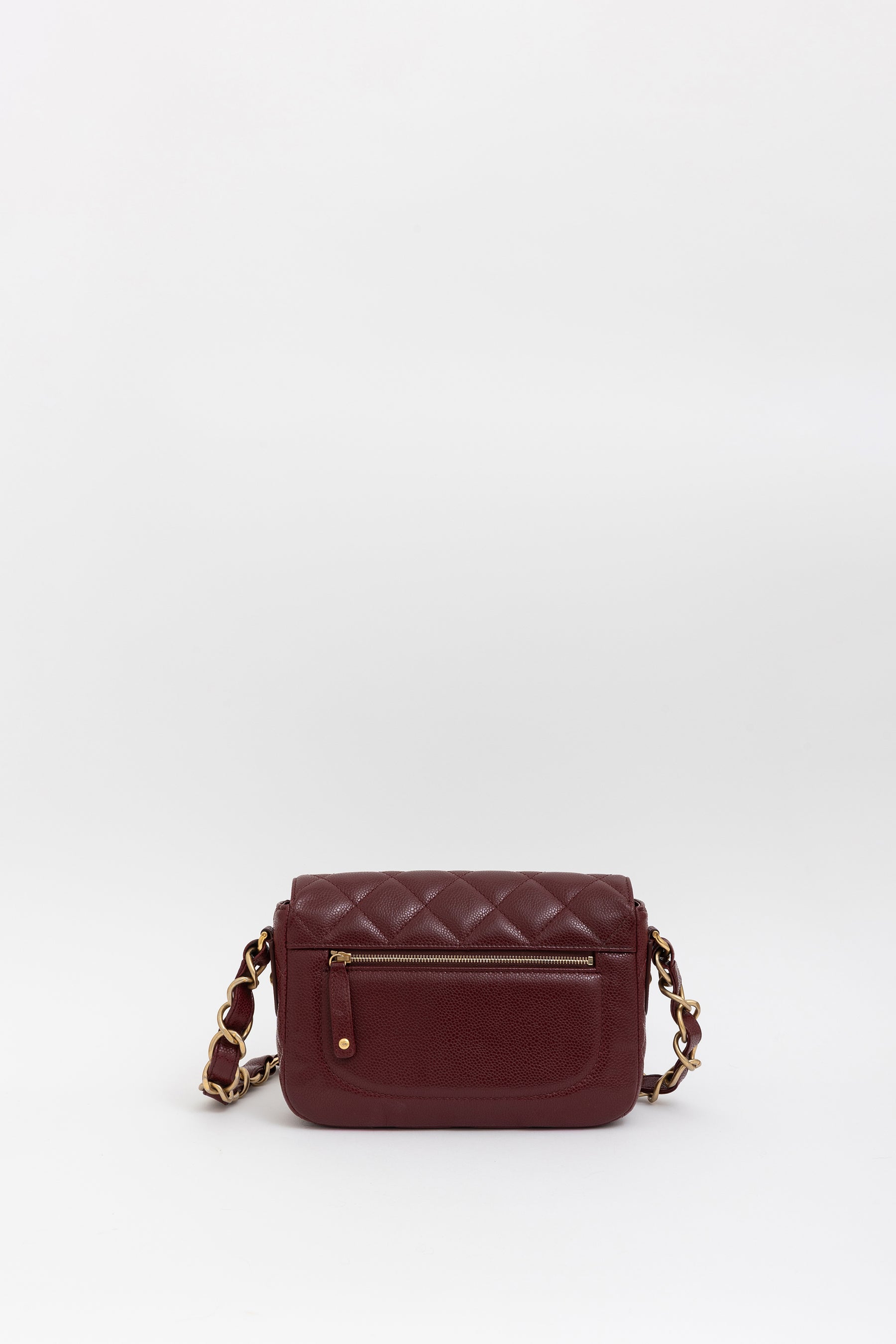 Caviar Flap Bag with Chunky Chain