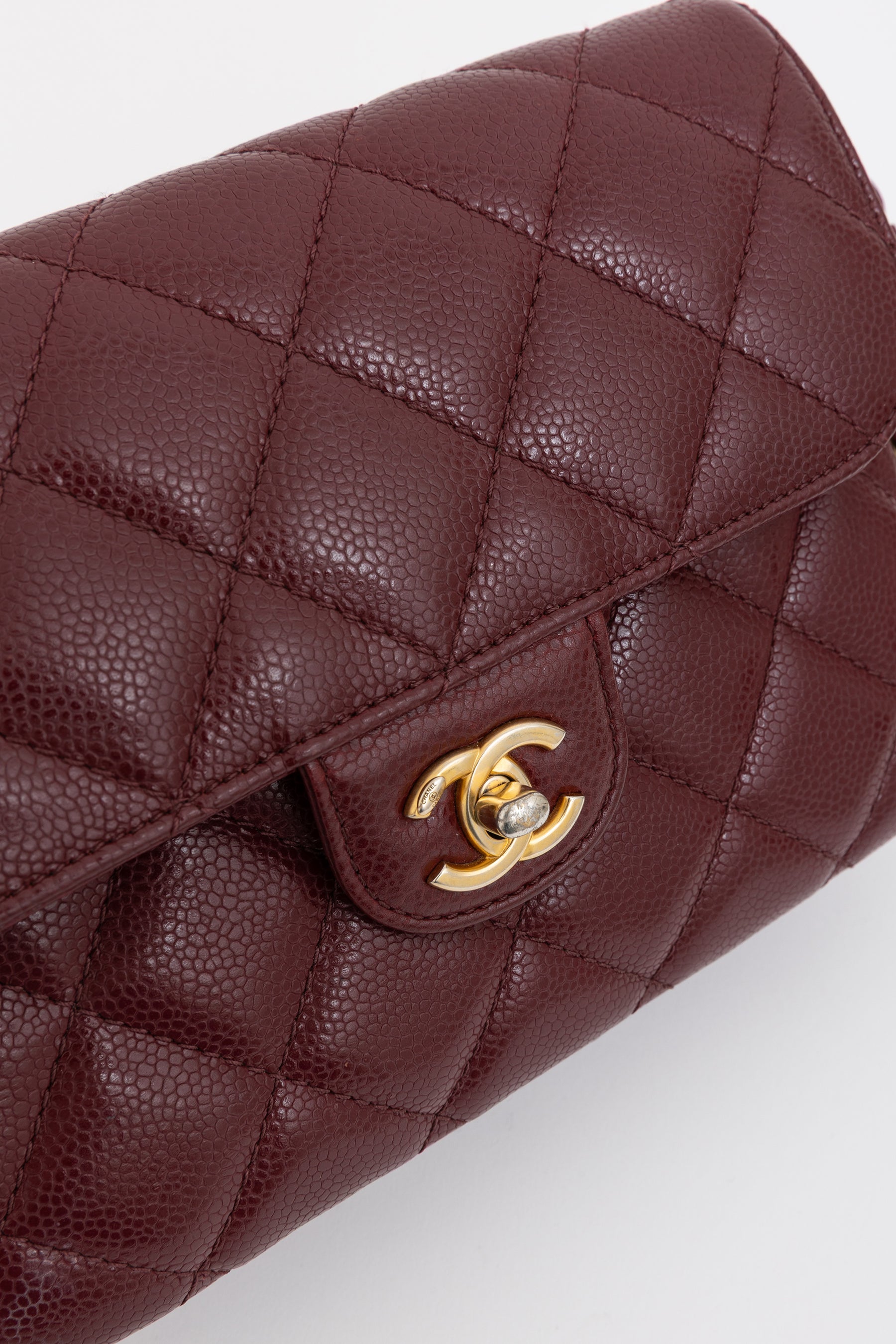 Caviar Flap Bag with Chunky Chain