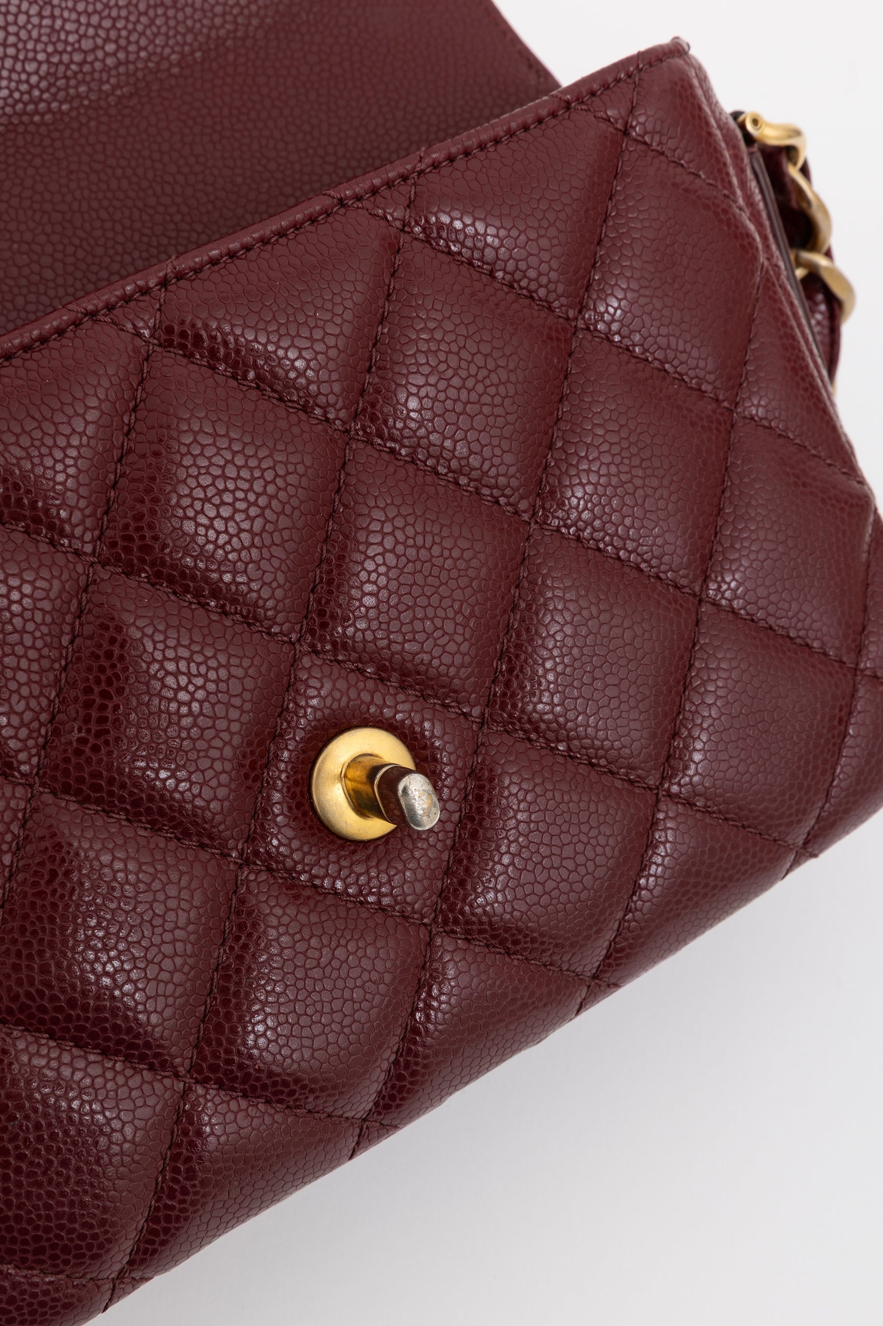 Caviar Flap Bag with Chunky Chain