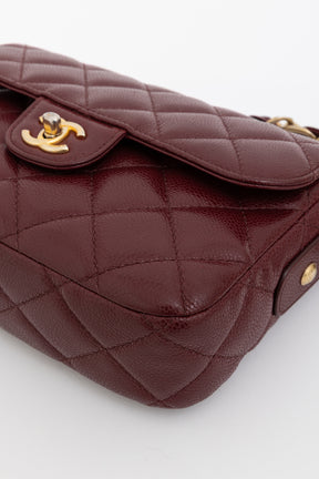 Caviar Flap Bag with Chunky Chain